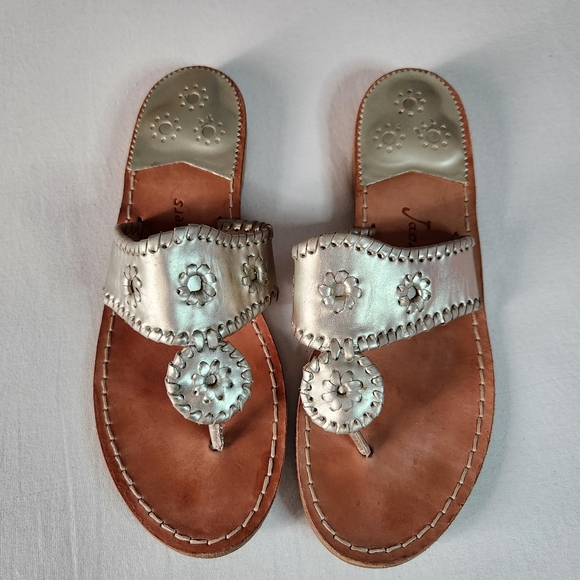 Jack Rogers Shoes - Jack Rogers Hampton sandals gold metallic size 10